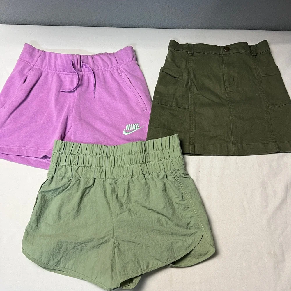 Lot of 3 Nike‎ Copper Key gb Girls Shorts Skirt Bundle Athletic Casual Size M